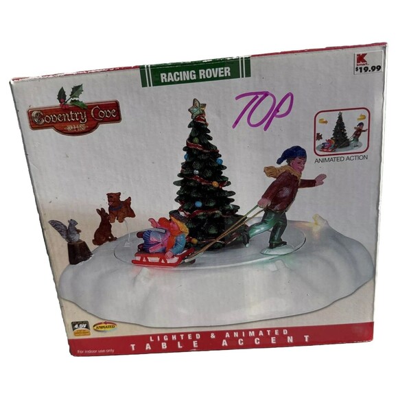 Lemax Coventry Cove Racing Rover Sled Tree Christmas 2006 Lights Only READ - Picture 13 of 16